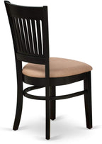 East West Furniture LGVA5-BLK-C 5 Piece Dining Room Furniture Set Includes a Rectangle Kitchen Table with Butterfly Leaf and 4 Linen Fabric Upholstered Chairs, 42x84 Inch, Black