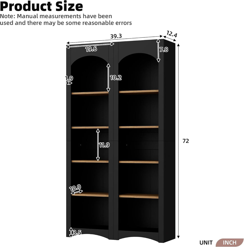 Freestanding Corner Kitchen Pantry with 4 Shelves, Traditional, Rectangular S...