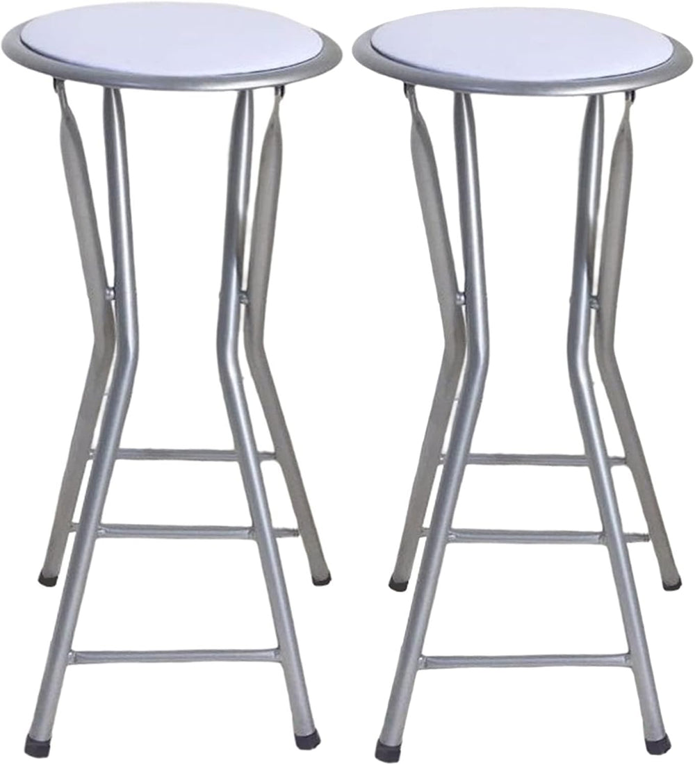 28inch/70cm Counter Height Bar Stool,Backless Folding Chair with 300lbs Capac...