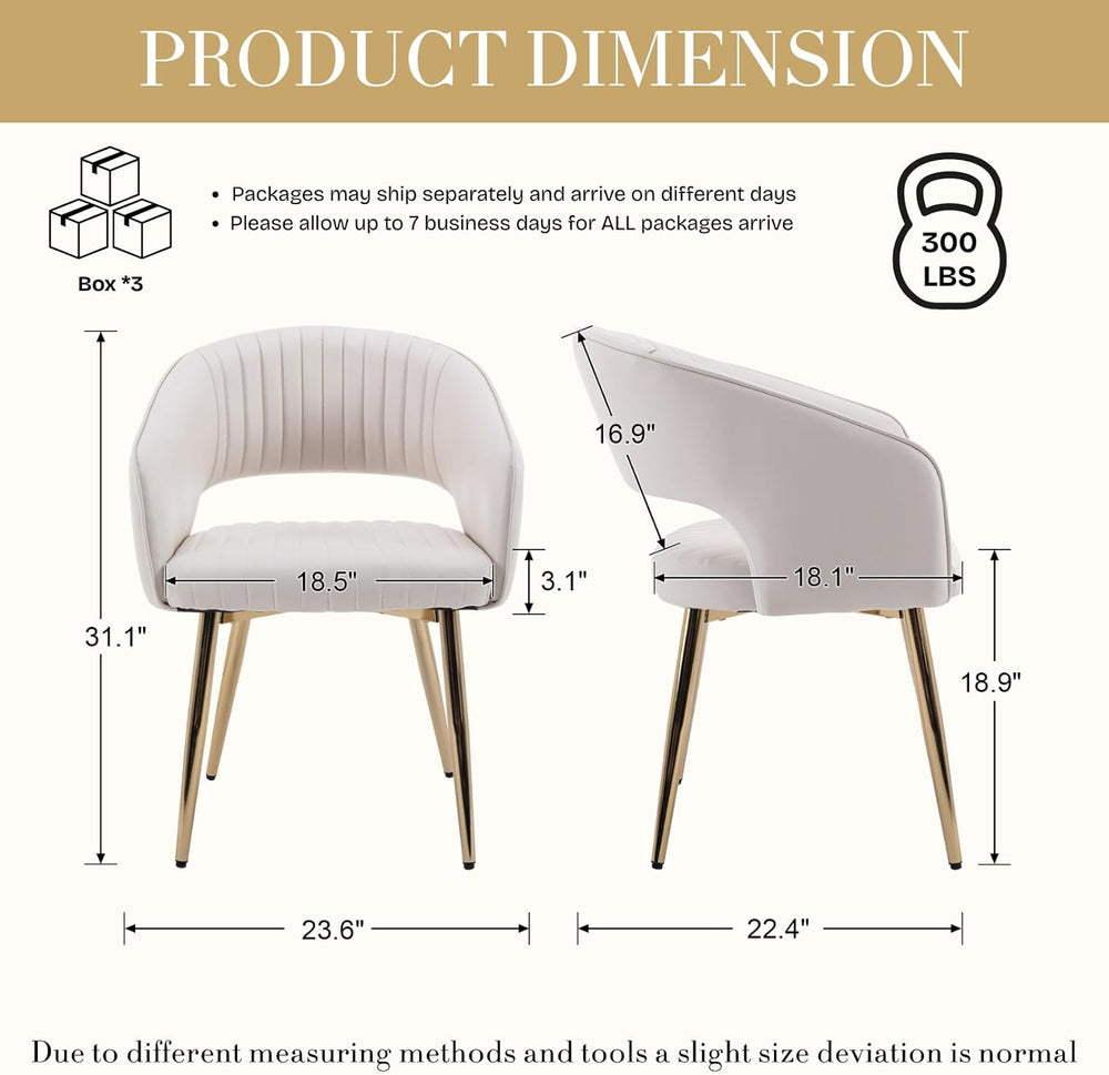 Modern Dining Chairs Set of 6, Upholstered PU Leather Dining Room Chairs with...