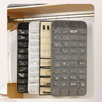 Hanging Jewelry Organizer Storage Earring Jewelry Storage Bag With 48 Pockets Necklace Bracelet Ring Glasses Accessory Display Rack (A48- Black)