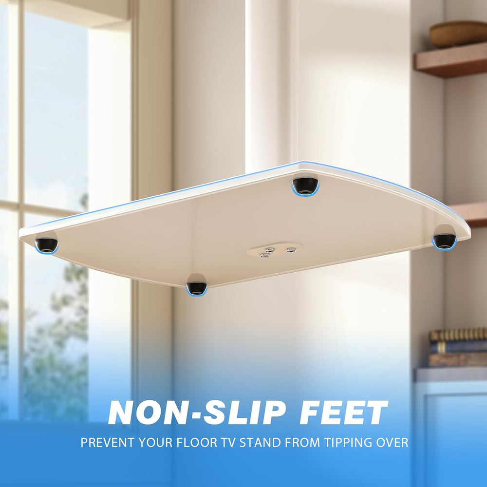 YOMT Universal TV Floor Stand with Mount for 27-70 Inch LCD LED OLED TVs, Swi...