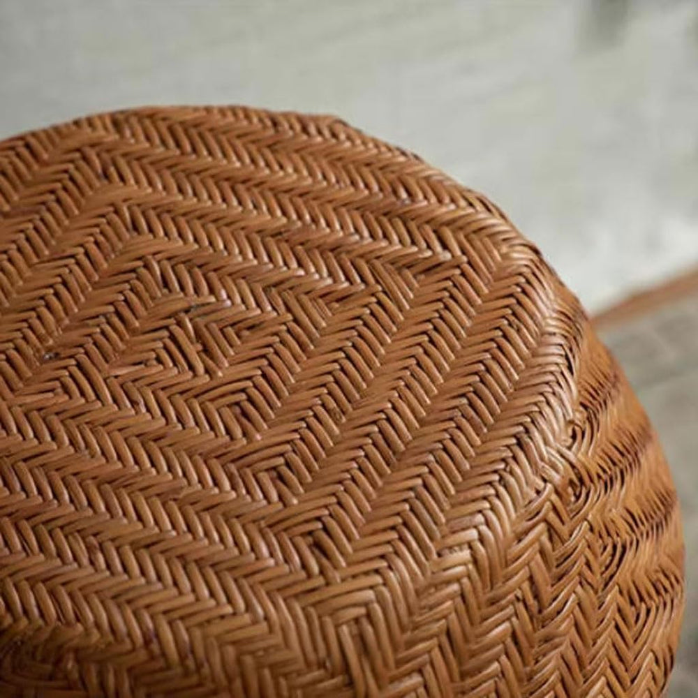 Couch Side Table Home Creative Rattan Drum Stool B& Living Room Sofa Side...