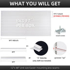 Slatwall Panel 4'x8' Garage Tool Organizer Wall Mount PVC Wall Panels for Interior Wall Décor, White Slat Wall Paneling Bike Rack Garage Storage & Organization Products, Slatwall Panels Slat Board