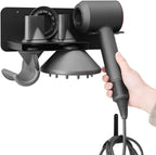 Hair Dryer Wall Mount Holder Compatible with Dyson Supersonic,Hair Styler Nozzle Attachments Organizer Storage Bracket for Bathroom