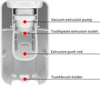2 Slot Toothbrush Holder and Toothpaste Dispenser Wall Mounted, Automatic Toothpaste Squeezer, 2 in 1 Tooth Brush Toothpaste Organizer for Shower (Light Grey 2pack)