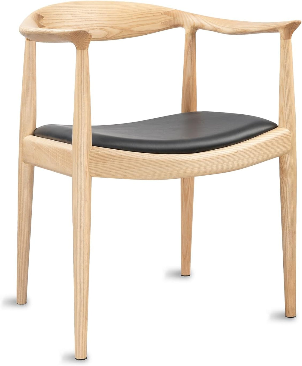 Tomile Kennedy Armchair, Mid Century Modern Dining Chairs (Natural) | Solid A...