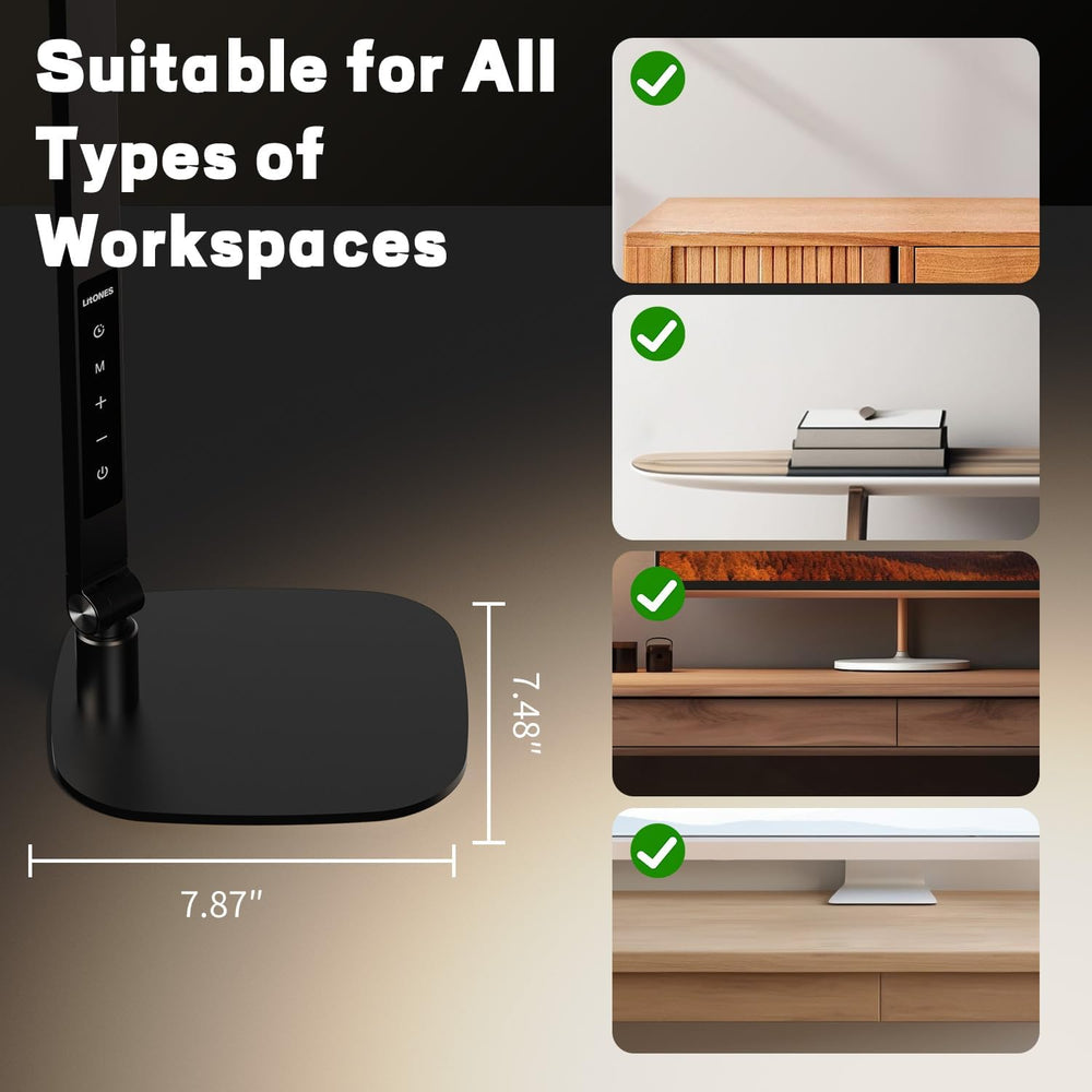 LitONES LED Desk Lamp for Home Office, Soft Edge-lit Design - Modern Style