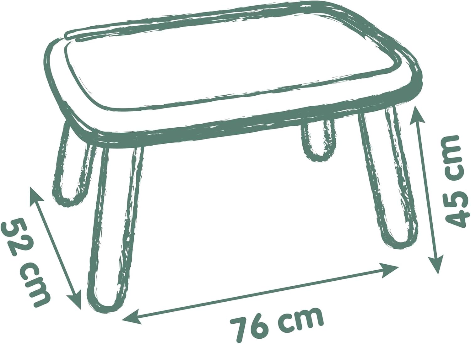 Smoby Life Kid Table for Indoor and Outdoor Use Anti-UV Treated Recycled Material from 18 Months Made in France