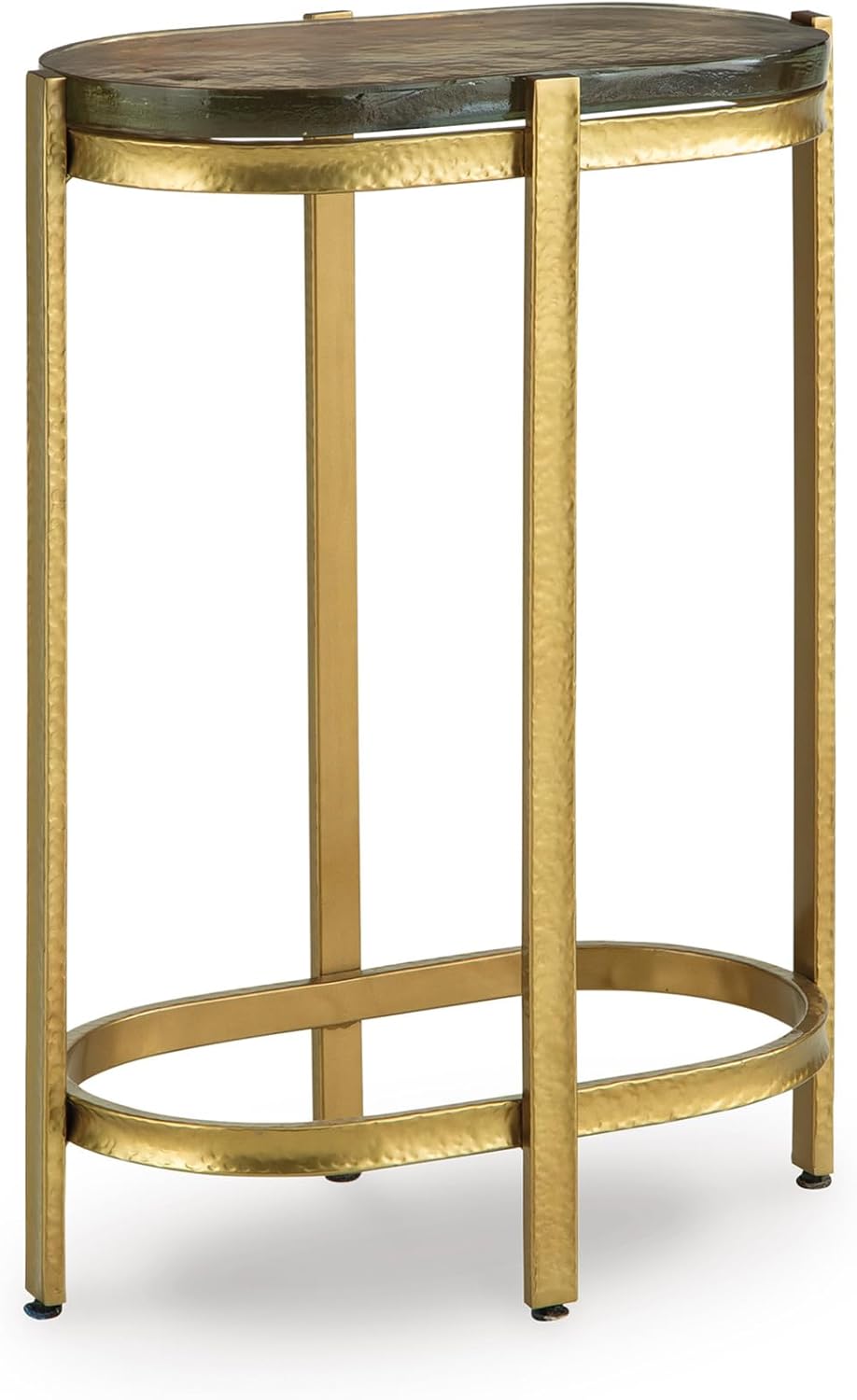 Signature Design by Ashley Porterville Modern Accent Table with Cast Glass To...