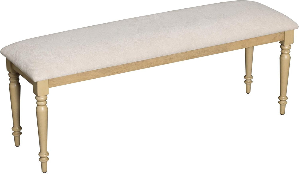 WAMPAT Farmhouse Dining Bench with Solid Wood Legs for Dining Room, Oak | Kit...