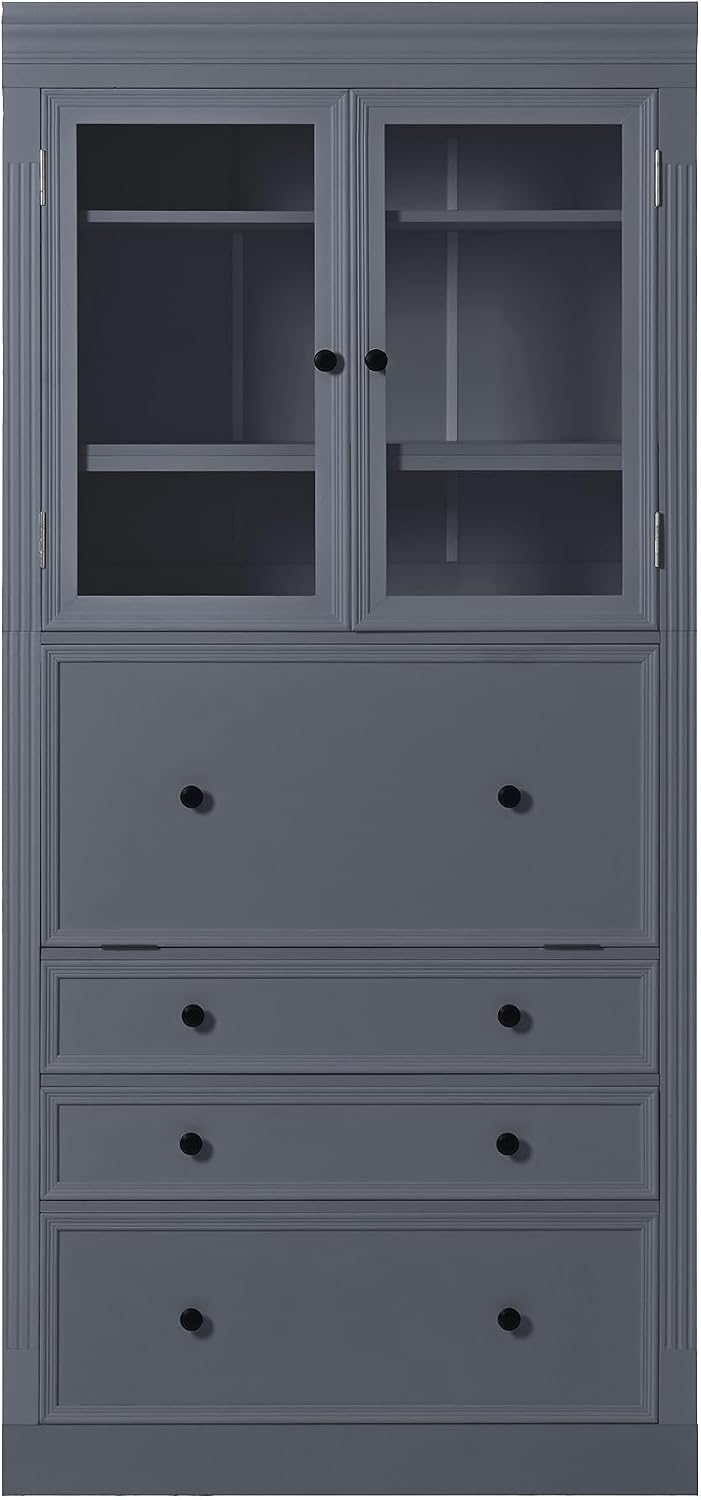 78" Tall Kitchen Pantry Cabinet with 3 Drawers, Large Wooden Kitchen Org...
