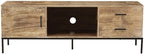 TV Stand for 55/60 Inch TV, Modern Wood Entertainment Center with Storage, 52" Media Console Table with 2 Drawers & Door Cabinet, Television Stands for Living Room & Bedroom (Rustic Brown)