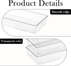 6 Pack Clear Drawer Organizer Trays Plastic Drawer Organizers Set 15 x 6 x 2 Inch Desk Drawer Divider Storage Bins Stackable Drawer Organizer Trays for Dresser Makeup Kitchen Office