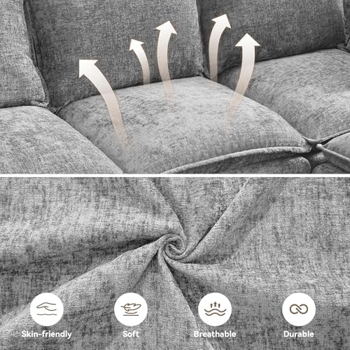 27" Large Square Ottoman with Storage, Modern Upholstered Footrest with ...