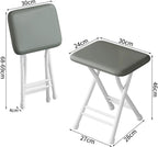 Stackable Kitchen Stools, Folding Chairs, Commercial Event Seat, Comfortable Cushion, for Patio, Picnic, Parties, Home, Office(Green,White Frame)