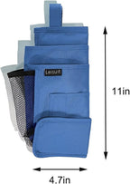 LEISUIT Hanging Storage Bag Bedside Organizer, Bunk Bed Organizer, 7 Pockets, Blue