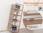 Kuject X-Large Shoe Storage Boxes Organizers for Closet 12 Pack, Fit Size 11,Clear Plastic Stackable Sneaker Containers for Entryway, Space Saving Shoe Rack,Substitute for Drawer Organize Unit, Brown