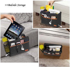 Bedside Caddy,Felt Bedside Storage Organizer, Hanging Storage for Dorm Bed Sofa for tablet Magazine Phone Remotes and Water Bottle Holder (Black)