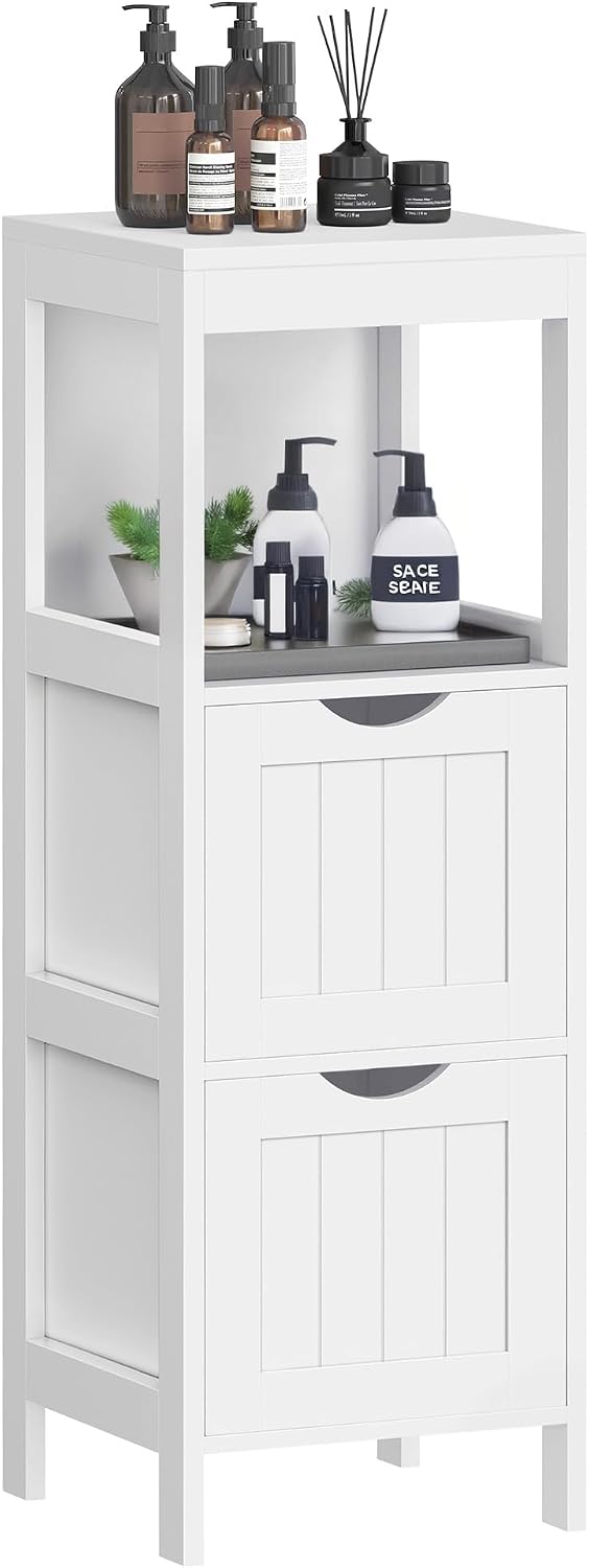 VASAGLE Storage Cabinet, Storage Organizer Rack Stand for Bathroom, Living Ro...
