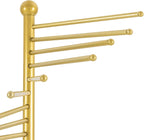 Spiral Scarf Display Stand, Freestanding Hijab Organizer with Multiple Rods, Metal Scarf Rack for Clothing Store Home, Gold