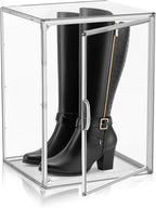 2 Pcs XX-Large Acrylic Shoe Display Case, 15.3'' x 9.8'' x 11.4'' Boot Boxes for Tall Boots Size 15 Sneaker Case Super Large Storage Boxes for Boots, Handbag, Collectibles, Books, Cosmetic