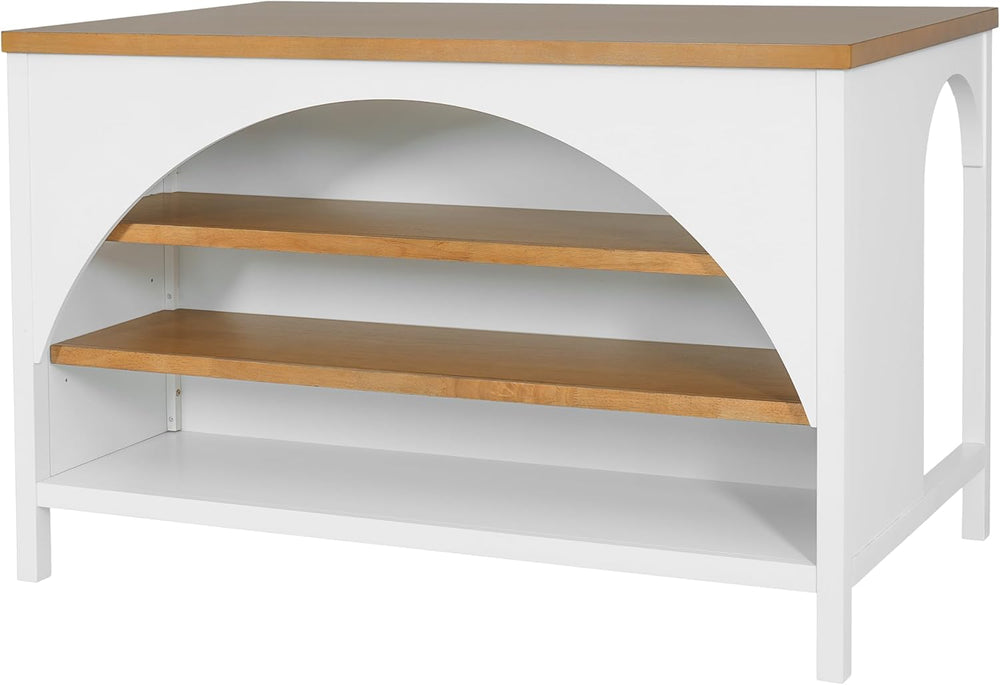 Christopher Knight Home Elle 56" Kitchen Island with Open Storage, Farmh...