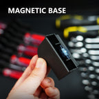 24pcs Magnetic Modular Wrench Organizers for Tool Drawers - Wrench Rack with Metric&SAE Labels,Tool Storage Holder with Magnet.Gift for father, brother&boyfriend (Black with magnets)