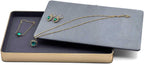Metal Jewelry Tray, Valet Tray, Bedside Table and Desktop Organizer. It is Stackable and can be Used to Display Watches, Rings, Earrings and Bracelets（Blue）