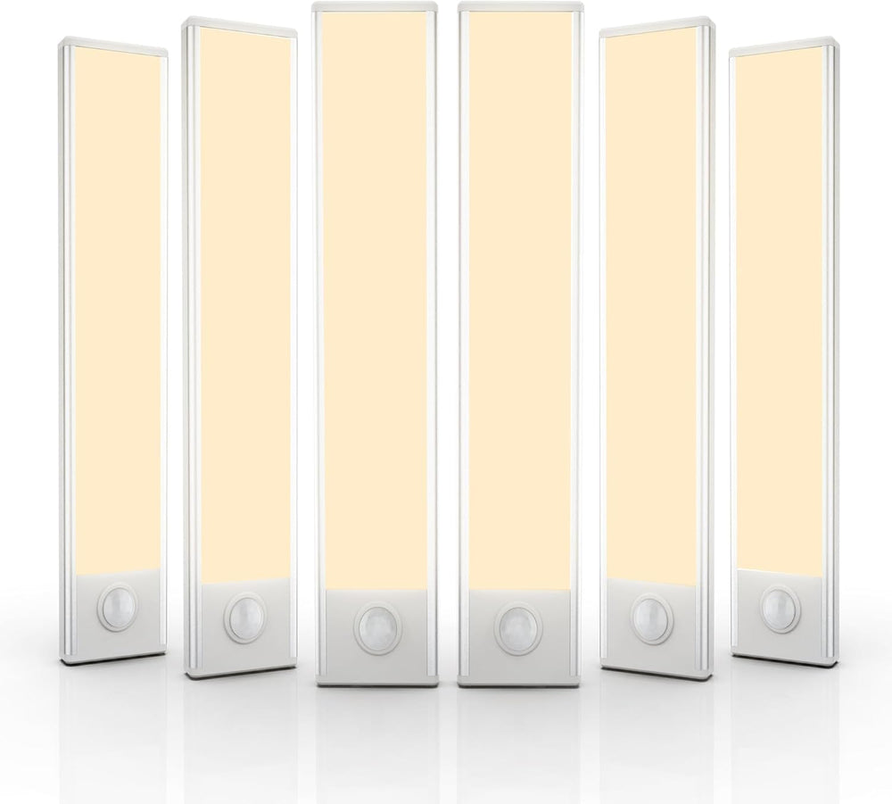 6 Pack Under Cabinet Lighting, 32 LED Motion Sensor Light Indoor Rechargeable...