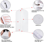 Garment Bag Covers 24''X54'' Lightweight White PEVA Breathable Bags (Pack of 6) with Study Full Zipper for Closet Clothes Storag (24''X55'', White)