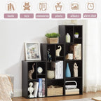 VECELO 3 Cube Small Bookcase, Fits Tallest Hardcovers, Horizontal Available, 2-Tier Modern Bookshelf, Storage Organizer for Small Spaces, Kids Room, Bedroom Living Room, Black