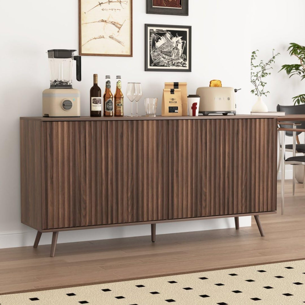 59" Buffet Cabinet with Storage, Modern Kitchen Buffet Sideboard with 4 ...