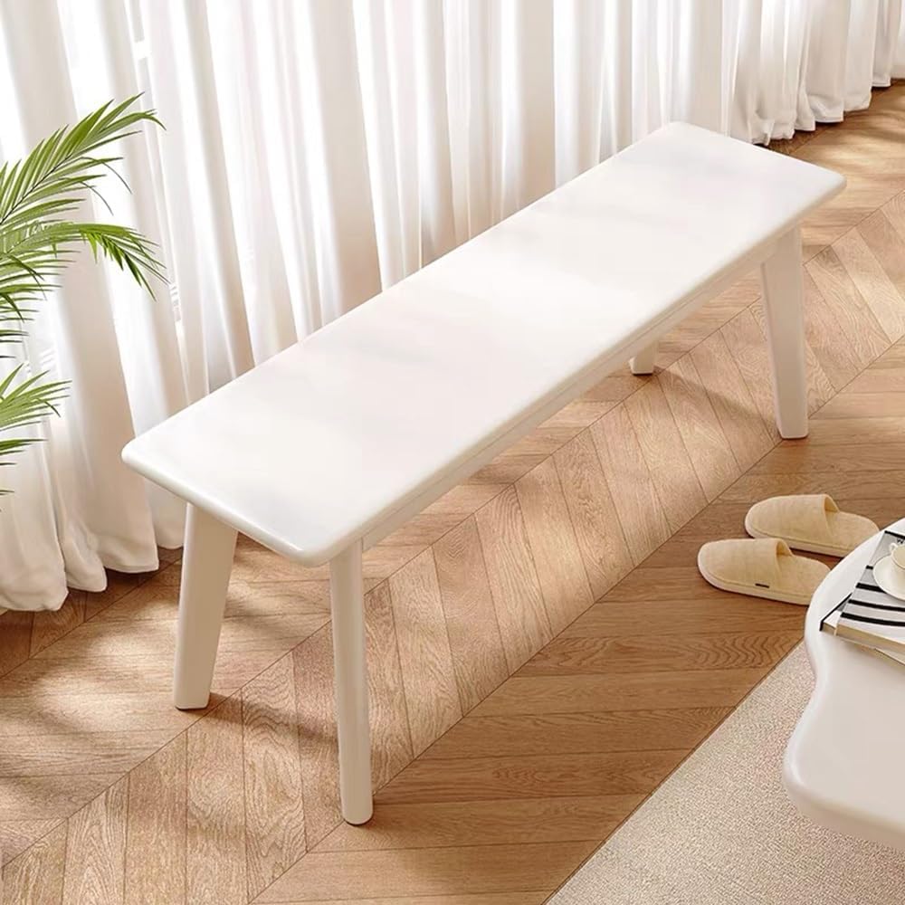 Solid Wood Bench, Rustic Skinny Wood Bench for Entryway, Narrow Bench Dining ...