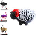 Running Ostrich Magnetic Paper Clip Holder and Jewelry Storage Organizer, for Paperclips, Staples, Push Pins, Hairclips, Decorative Desk Accessory for Home Office (Lamb)