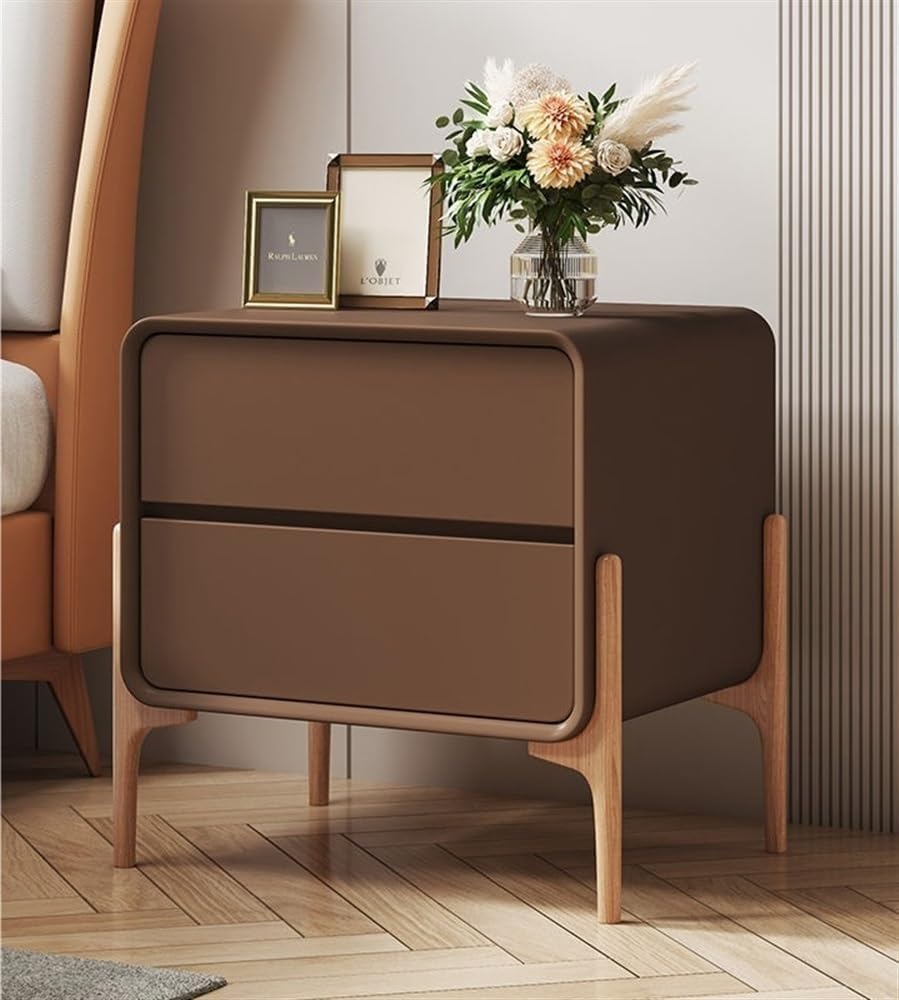 Modern Two-Drawer Bedside Table Free Installation Boudoir Storage Cabinet Sty...