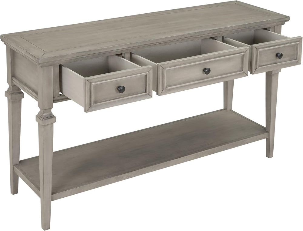 Knocbel 50" Retro Style Console Table Solid Wood Frame Sofa Table with B...