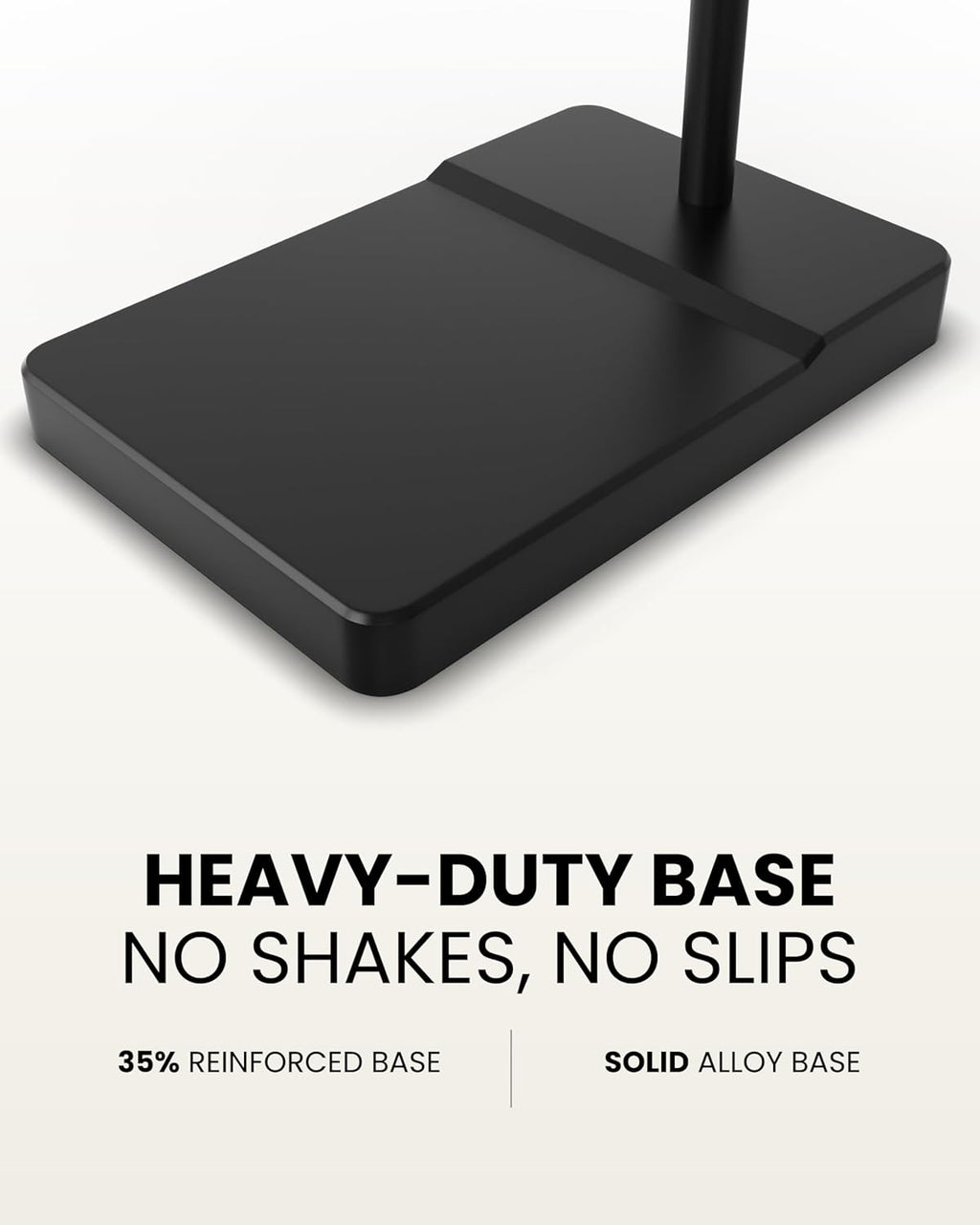 2-in-1 Tablet Floor Stand with tablet stand for desk – Stable 8lb Base with Stretchable Arm for Bed, Couch, or Desk Compatible with iPads, Galaxy Tabs, Surface Pro, Phones & E-Readers (4.7"–12.9")