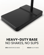 2-in-1 Tablet Floor Stand with tablet stand for desk – Stable 8lb Base with Stretchable Arm for Bed, Couch, or Desk Compatible with iPads, Galaxy Tabs, Surface Pro, Phones & E-Readers (4.7"–12.9")