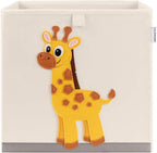 Foldable Animal Cube Storage Bins Fabric Toy Box/Chest/Organizer for Kids Nursery, 13 inch (Elegant Giraffe)