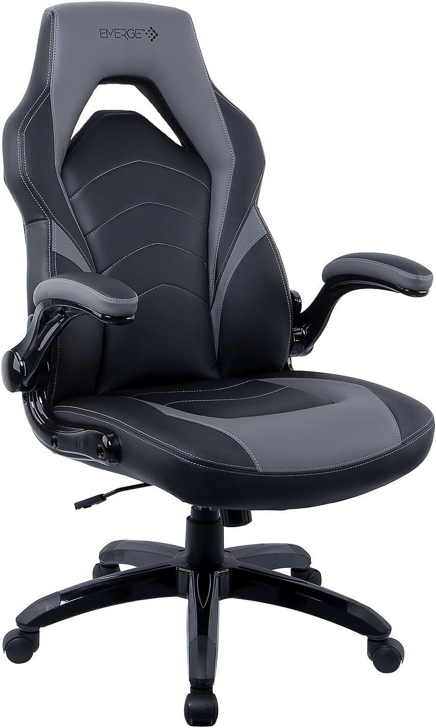 STAPLES Emerge Vortex Gaming Chair, Adjustable Height, Swivel Black | Racing-...