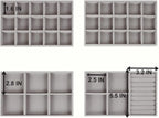 Set of 4 Stackable Jewelry Trays Organizer, Velvet Earring Organizer, Jewelry Organizer Showcase Display Drawer Organizer Storage, Earring Holder Necklace Bracelet Ring Accessary Organizers (Gray)