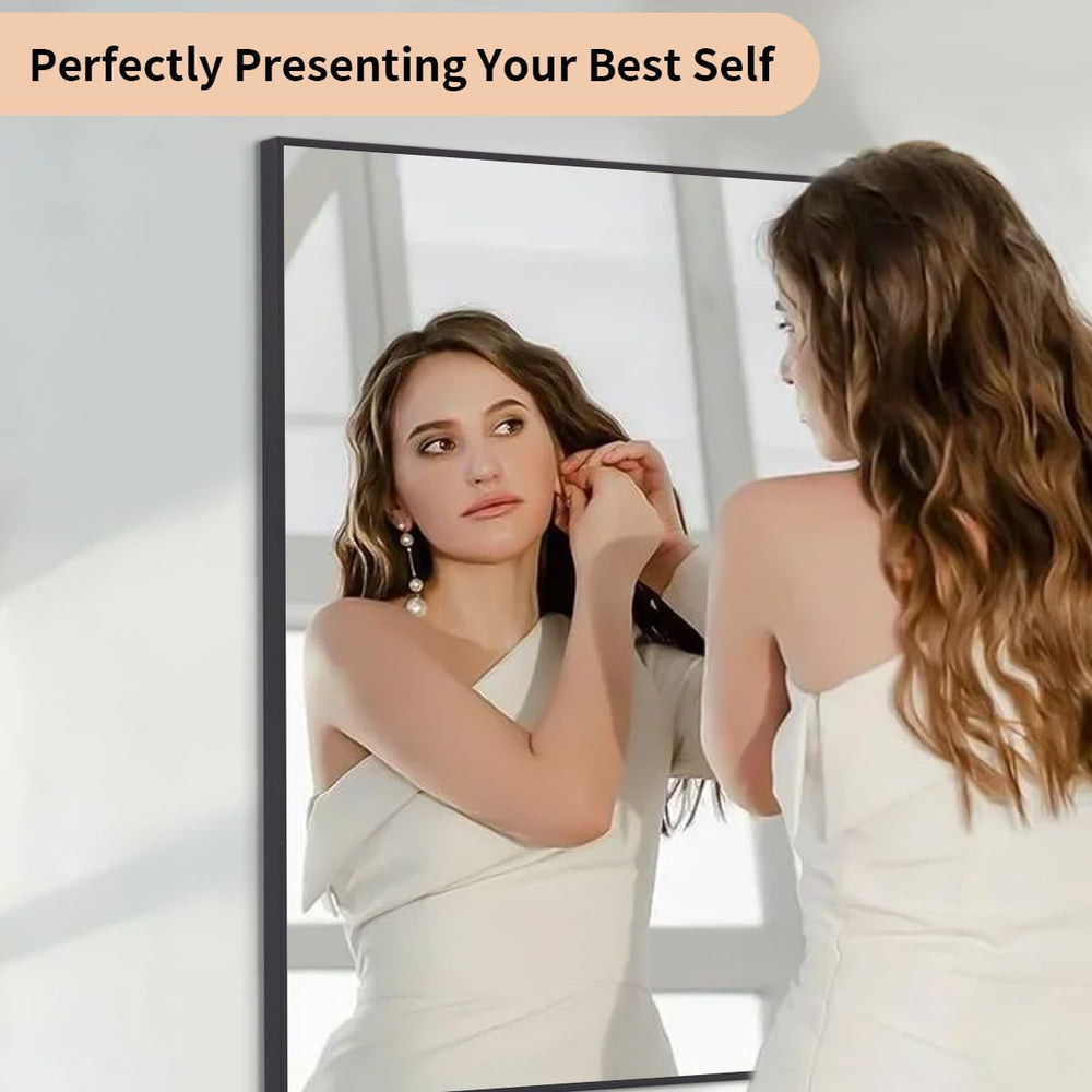 Koonmi Black Mirrors for Wall, 30x60 Inch Bathroom Mirror, Rectangular Wall M...