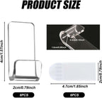 6pcs Vinyl Record Display Stand, Clear Acrylic Record Wall Mount Holder Self-Adhesive Album Storage Rack No Drill CD Card Hanger for LP Cover Home Decoration Music Lovers