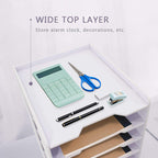 SONGWAY File Organizer for Desk - Desk Organizer for Document, Multifunctional 7 Tier Vertical File Holder, Paper Holder Organizer, Desktop File Organizer for Home Office School Decorations, White