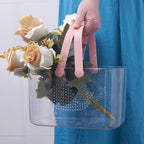 Plastic Storage Basket with Handle Portable Shower Caddy for Bathroom and Dorm Transparent Whale Design Large Capacity Organizer for Shampoo Shower Gel and Cleaning Supplies