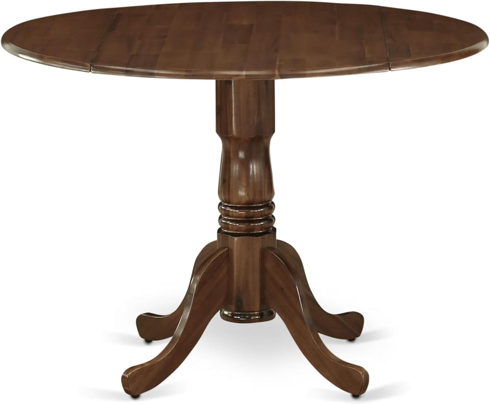 East West Furniture DLT-AWA-TP Dublin Dining Room Table - a Round Solid Wood ...