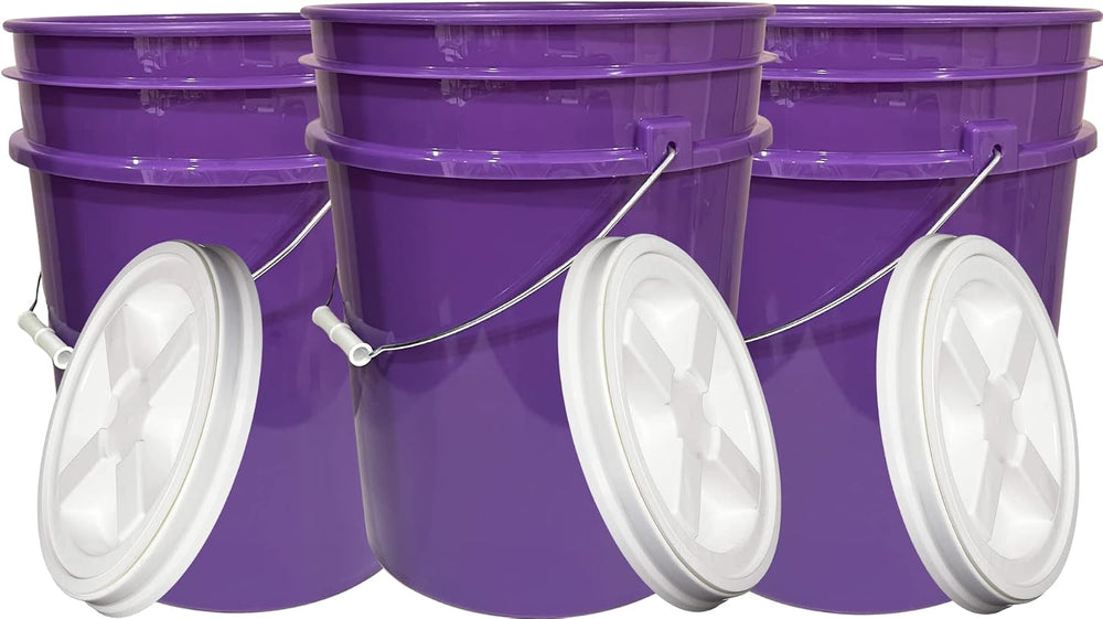 House Naturals 5 Gallon Purple Food Grade BPA Free, Made in USA, Plastic Buck...
