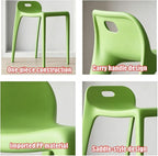 Stackable Plastic Backrest Stools, Conference Room Standby Chair, Simple Bar Stools, Widen The Large Seat Surface, for Parties, Home, Office(Orange)