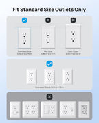 TROND Flat Plug Power Strip with Outlet Cover - 6ft Extension Cord with Multiple Outlets and 4 USB Ports, Mountable Surge Protector Outlet Concealer, Kitchen Home Improvement for Hide Messy, White